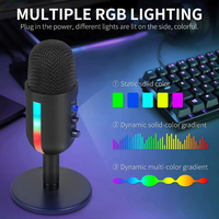 ميكروفون مكثف USB لسطح المكتب ، ميكروفون ألعاب لـ PS5 ، تسجيل كمبيوتر شخصي ، RGB ، pdcasers ، لاعبين مؤثرين ، ميكروفون ستوديو - الصورة 4